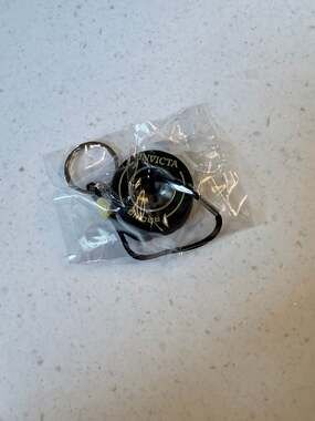 Invicta Racing F1 Rubber Medium Tire Yellow Striped Key Chain IG0346